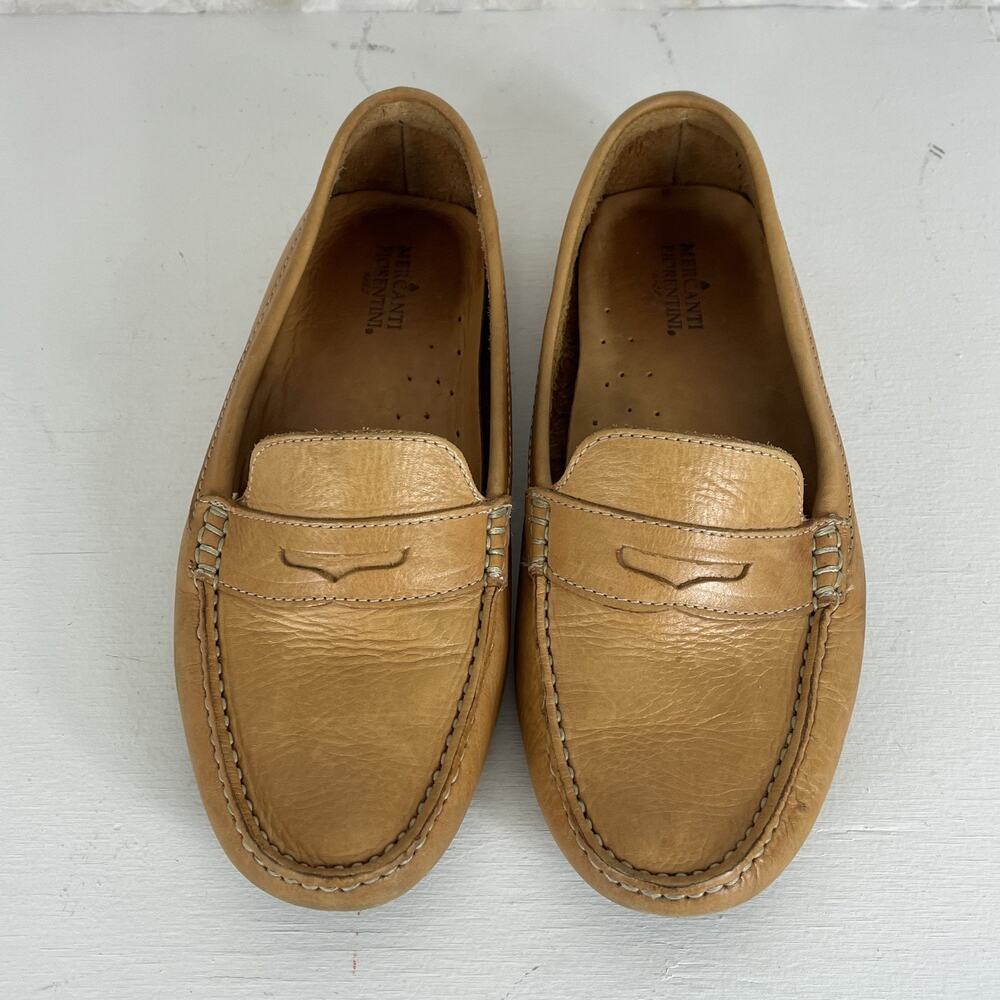 Mercanti Fiorentini Womens 9 B Brown Leather Penny Loafers Moccasins Brazil